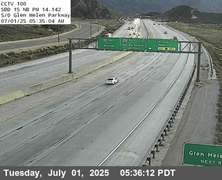 I-15 : (100) S of Glen Helen Parkway