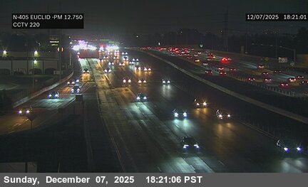 I-405 : (220) North of Euclid Street