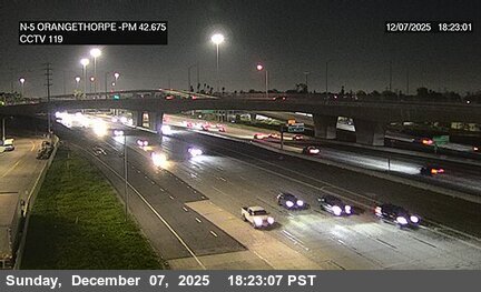 I-5 : (119) North of Orangethorpe Boulevard