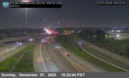 I-5 : (1) North of Magnolia Avenue (South Of SR-91)