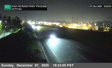 SR-241 : (251) 310 Meters North of Bake Parkway Overcross