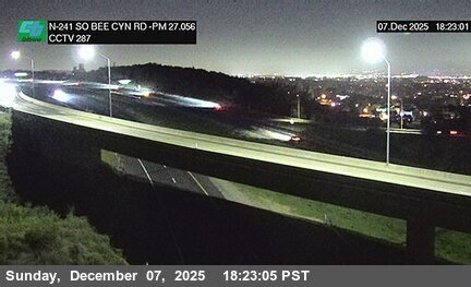 SR-241 : (287) 750 Meters SO Bee Canyon Road