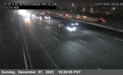 SR-55 : (906) SB SR-55 at SR-91 Interchange