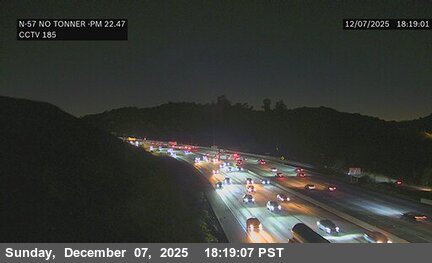 SR-57 : (185) North of Tonner Canyon Road