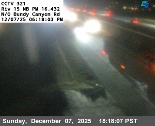 I-15 : (321) North of Bundy Canyon Road