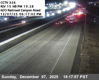 I-15 : (326) North of Railroad Canyon Road