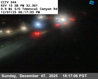 I-15 : (344) 0.9 Miles South of Temescal Canyon Road